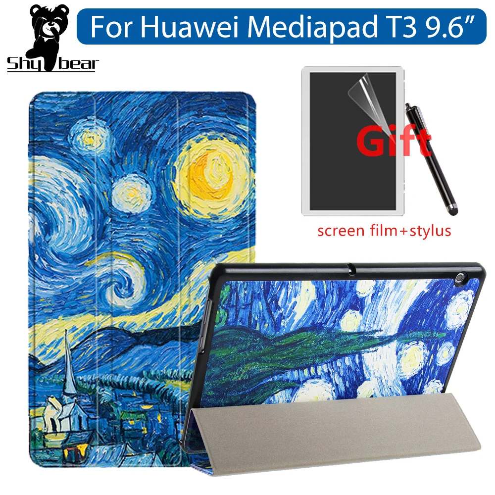 Умный Магнитный чехол подставка для huawei MediaPad T3 10 AGS L09 L03 9 6 Honor Play Pad 2 планшет +