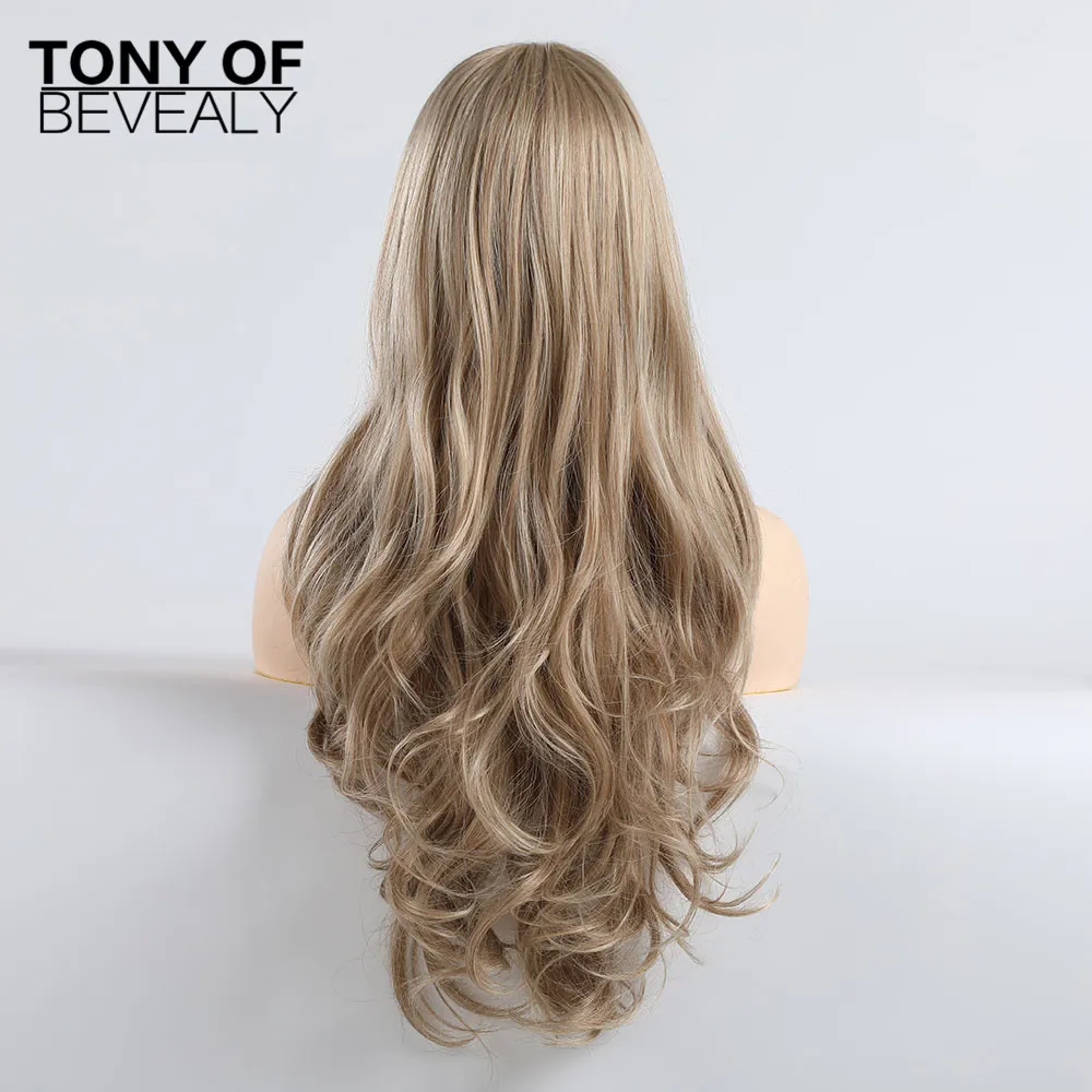 Женские синтетические парики светлого цвета длинные волнистые натуральные