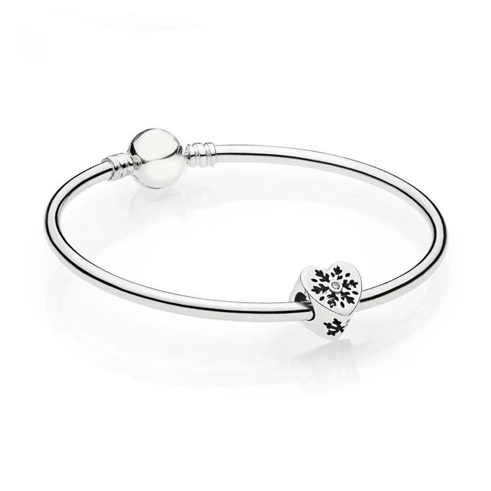 

Новый 100% 925 стерлингового серебра в форме сердца с розовым ясно CZ Шарм бисера Браслет fit Браслеты "сделай сам", комплект оптовая продажа с фаб...