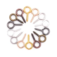 200pcslot small eye screw hooks clasps eye pin for pendant silver eyelet hooks diy jewelry making keychain accessories charms