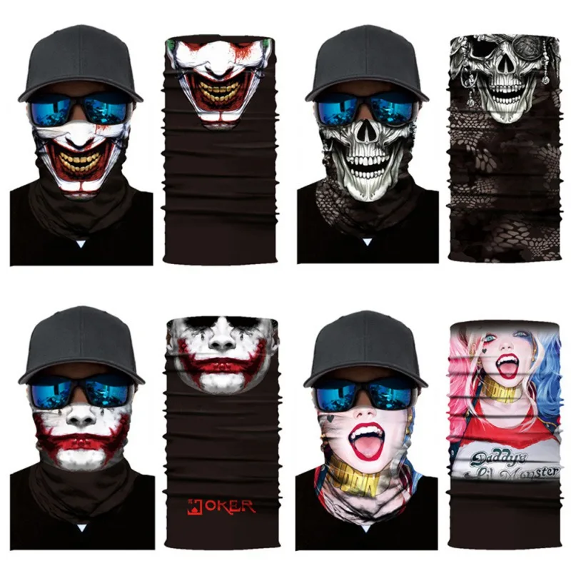 

Seamless Multifunctional Magic Headscarf, Riding Mask To Keep Warm And Energetic Halloween Props, Skull Face Scarf