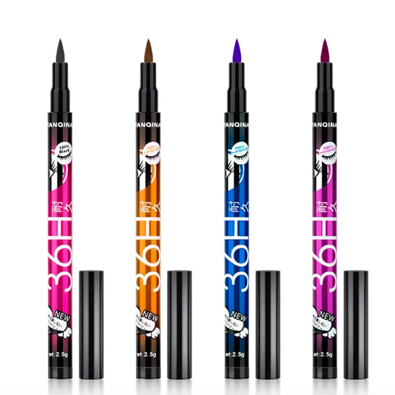 

Colored Blue Brown Eyeliner Liquid Eyes Liner Lapis De Cor Renkli Delineador Liquido Para Ojos Autocollant Belleza Cosmetics
