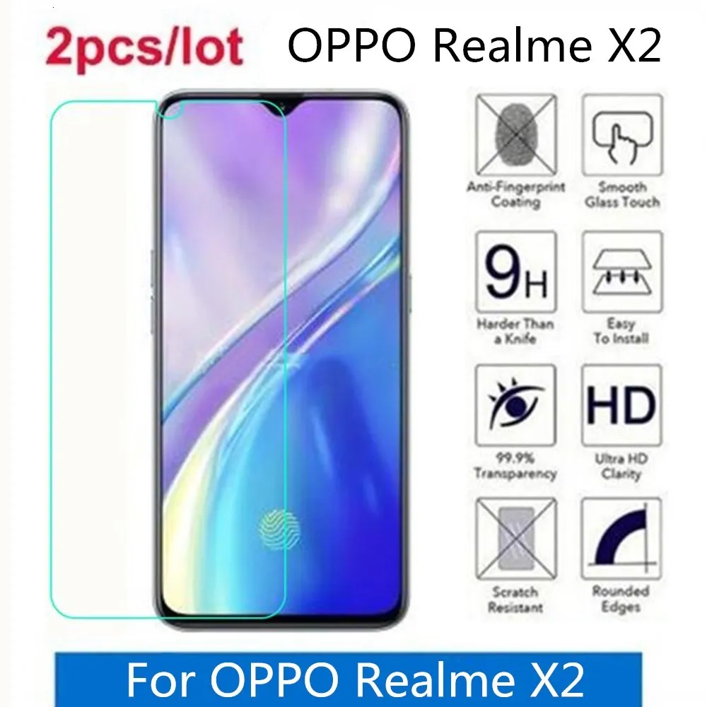 Защитное стекло для экрана Oppo Realme X2 x lite из закаленного стекла для Oppo Realme 3 5 pro glass Realme c1 c2 Q с защитой от царапин