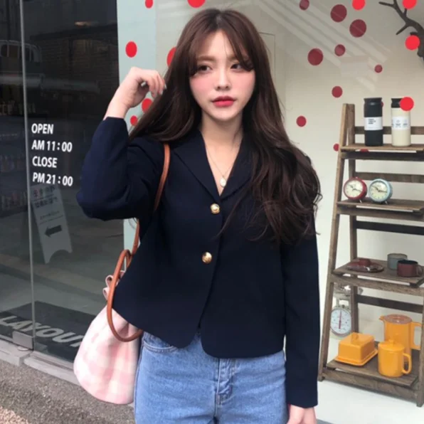 Весна-осень 2020 стильные женские блейзеры с длинным рукавом модная облегающая