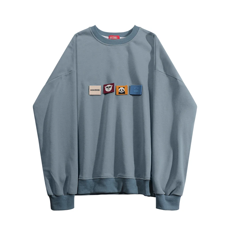 

Men's Sweatshirt 2020 Spring New Cartoon Embroidered Round Neck Loose Sweatshirt Youth Personality Fashion Trend Men's Wear