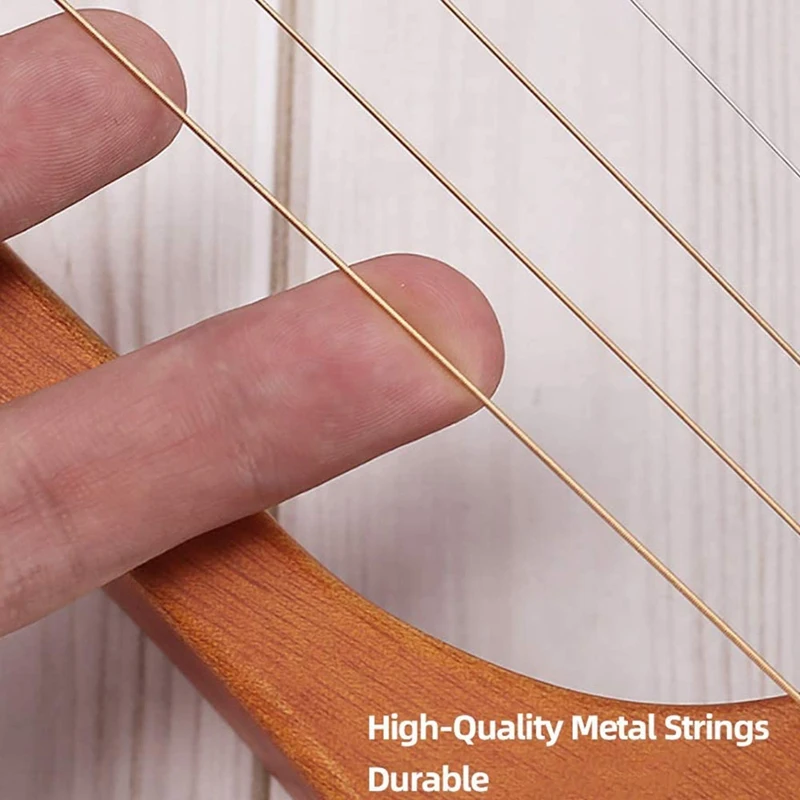 Lyre Harp греческая скрипка 16 струн твердая древесина красное дерево с тюнинговым