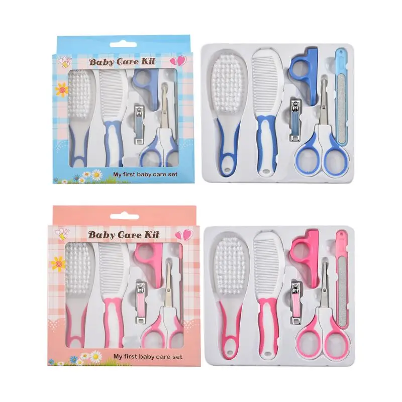 6 Pcs Baby Nail Hair Daily Care Kit Newborn Kids Grooming Brush and Manicure Set | Мать и ребенок