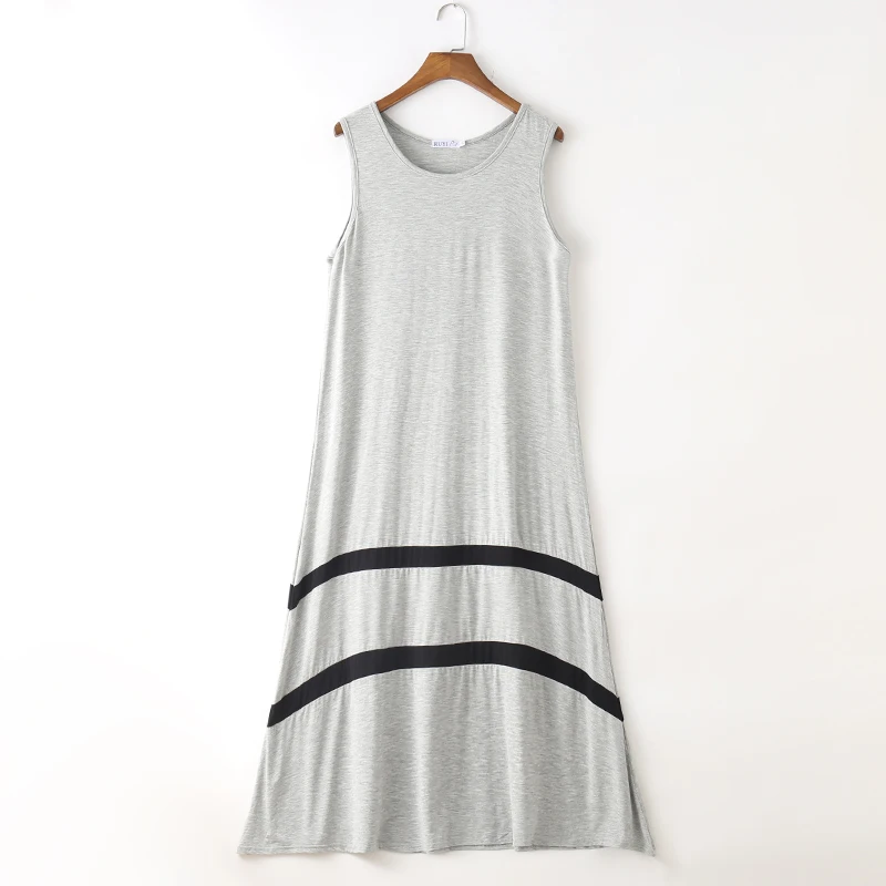 Новая Базовая ночная рубашка из модала в полоску длинная пикантная Дамская