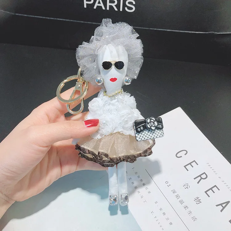 2020 новый модный современный брелок из натурального меха норки для девушек Miss Lady