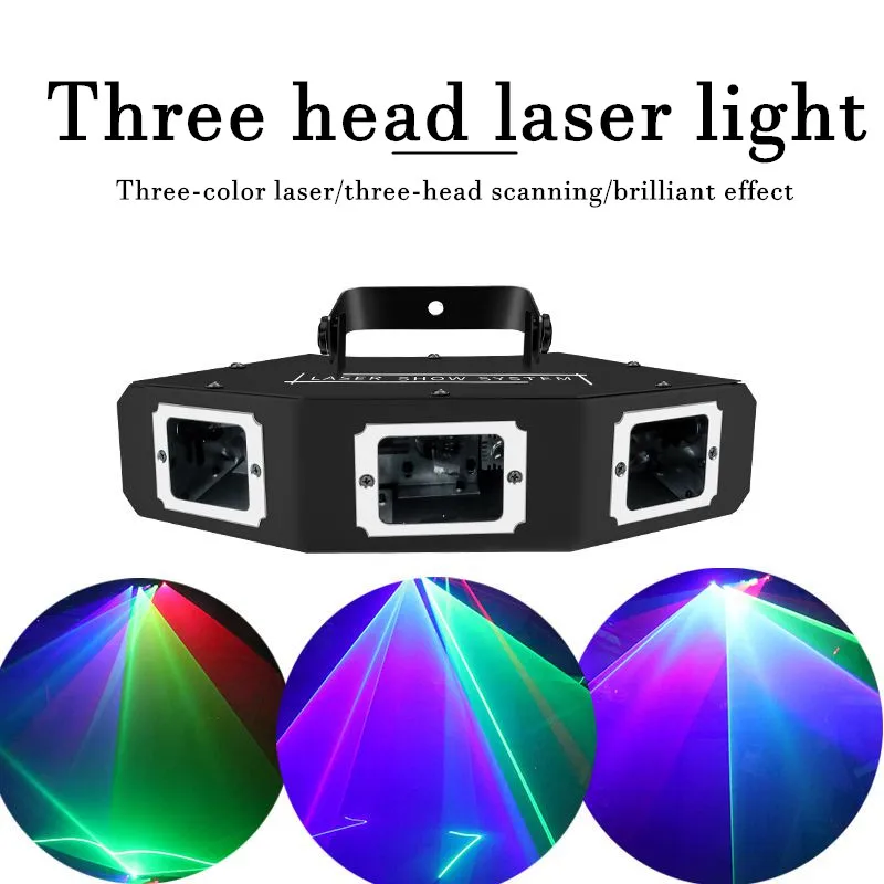 

3Lens RGB laser line scanner laser DJ party disco dance bar coffee christmas family party disco effect lighting system display