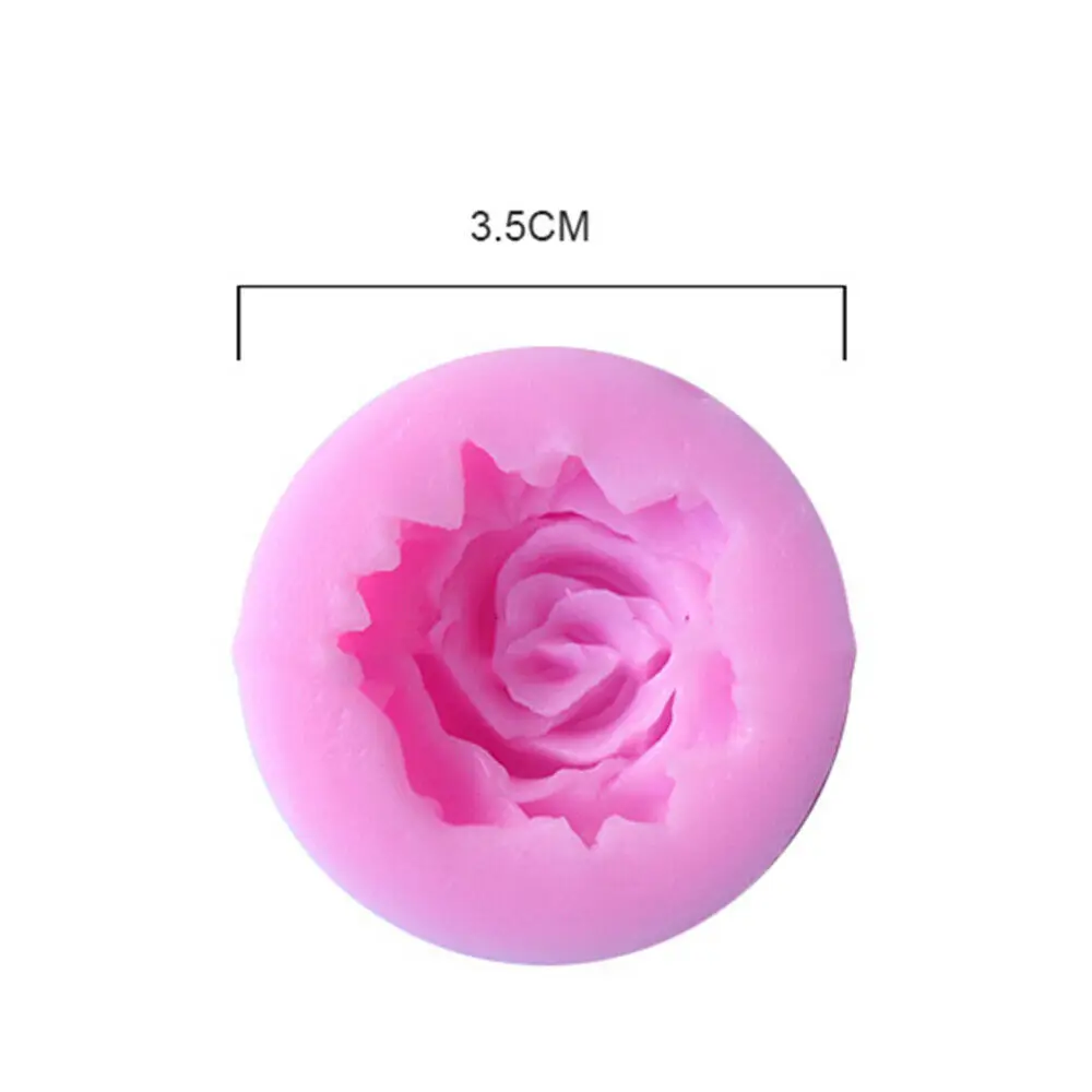 Маленькая силиконовая форма 3D цветок розы Форма Шоколадные Конфеты Смола глина