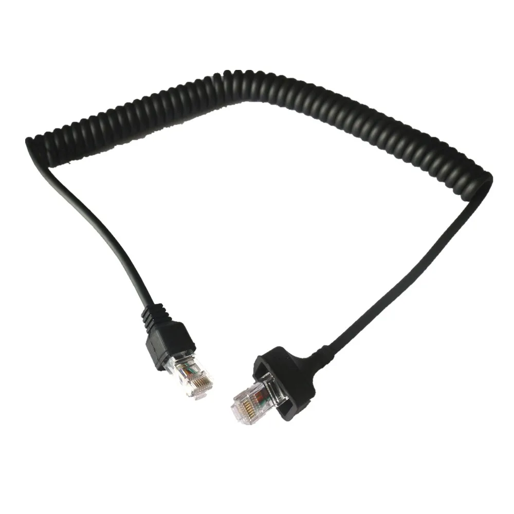 2 шт. Замена микрофона Спиральный шнур кабель для Kenwood TM-281A TM-481A TM-271A TM-471A/763G TK-763/730