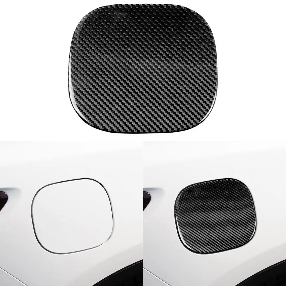 

Fuel Tank Cap Trim Universal Self-adhesive Carbon Fiber Black Oil Tank Cap Decal for Infiniti FX 2009-2013 QX70 2014-up