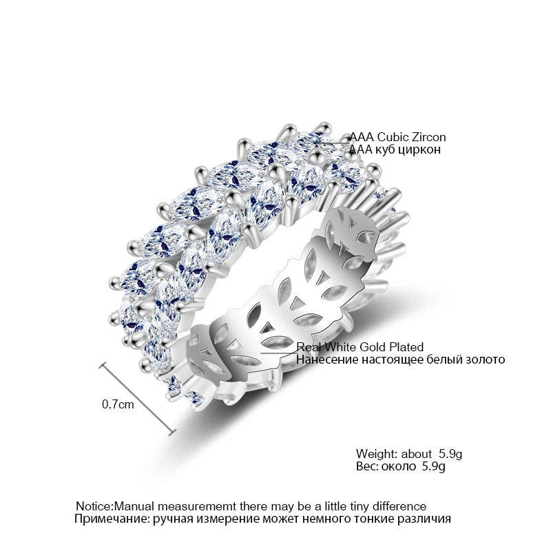 ZAKOL Трендовое женское ювелирное изделие 2 ряда огранка маркиза фианит Оливковая