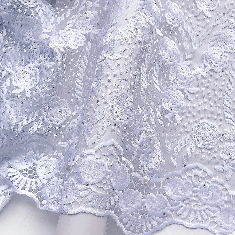 

New Arrivals Nigerian Lace Fabrics for Wedding 2019 Wine Beautiful African Swiss Lace Milk Silk 2020 Green French Lace Fabric