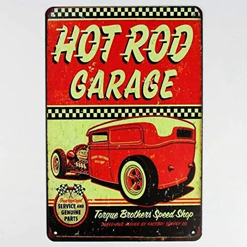 

8X12 inches Decor Metal Tin Sign details metal can sign hot rod garage decoration bar pub Vintage Poster Cafe Art - show