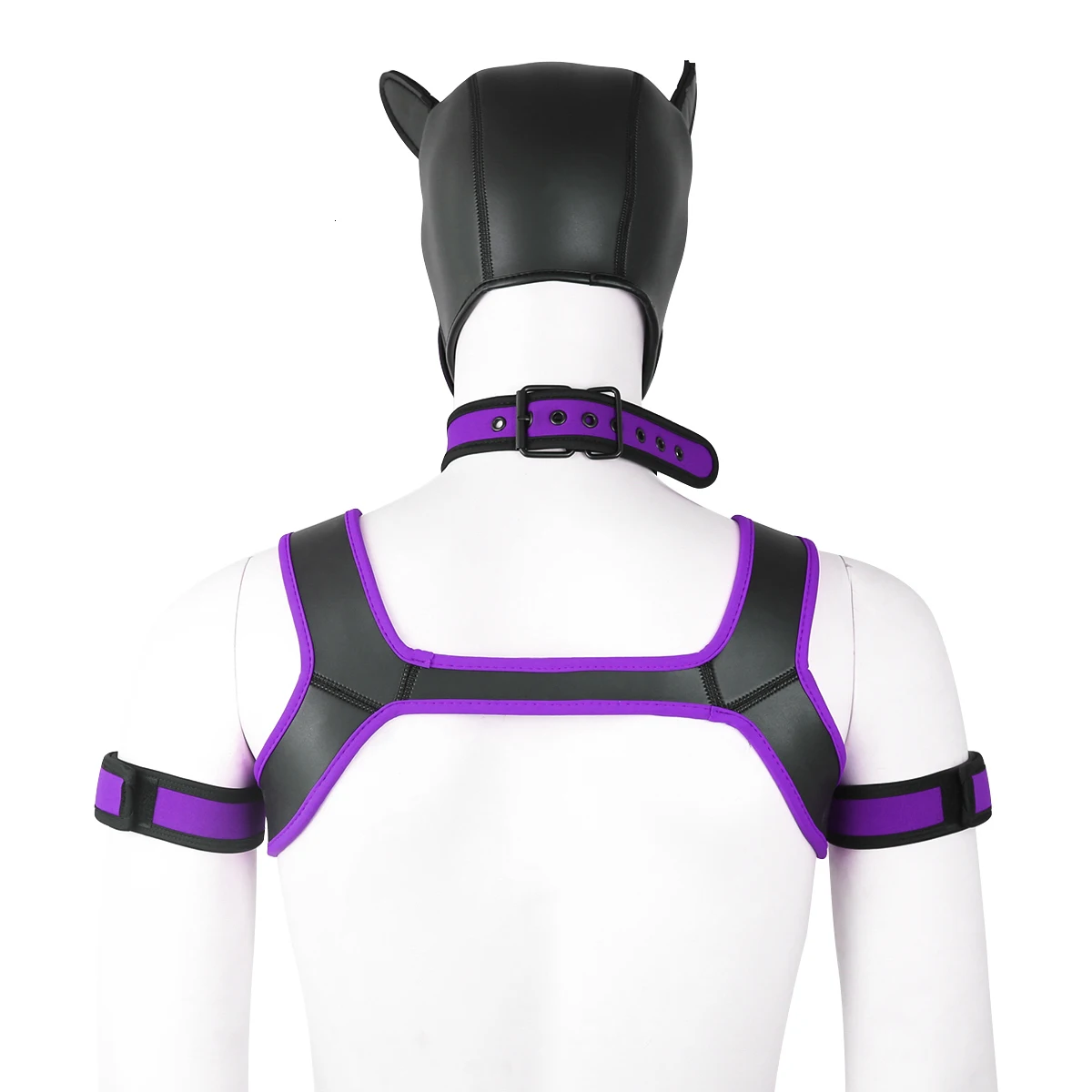 Puppy Play Dog Bondage Hood Mask Collar Armband Cosplay Fantasy Harness Bondage Sexy Set Adult Games Slave Pup Role Play Couples