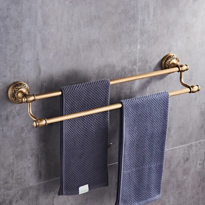 Набор аксессуаров для ванной комнаты из резного алюминия в античном стиле с