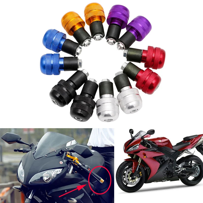 

2x 7/8" Motorcycle Anti Vibration Handle Bar End Plug Grip Ends Caps 22mm New