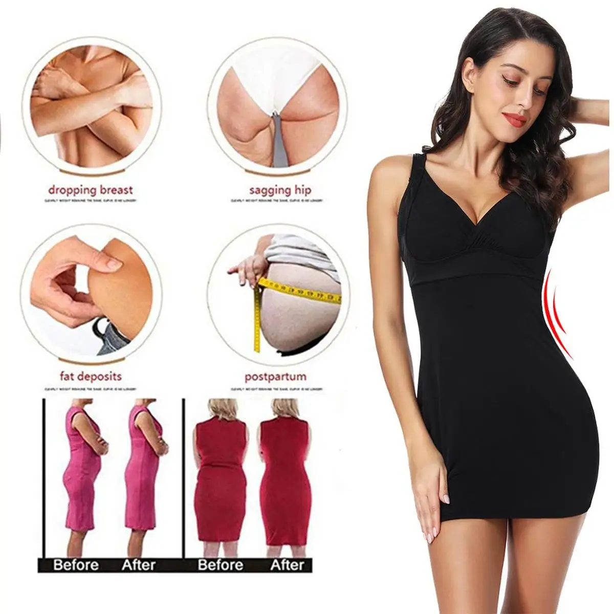 Женское облегающее нижнее белье бесшовное с регулируемой талией|Утягивающее