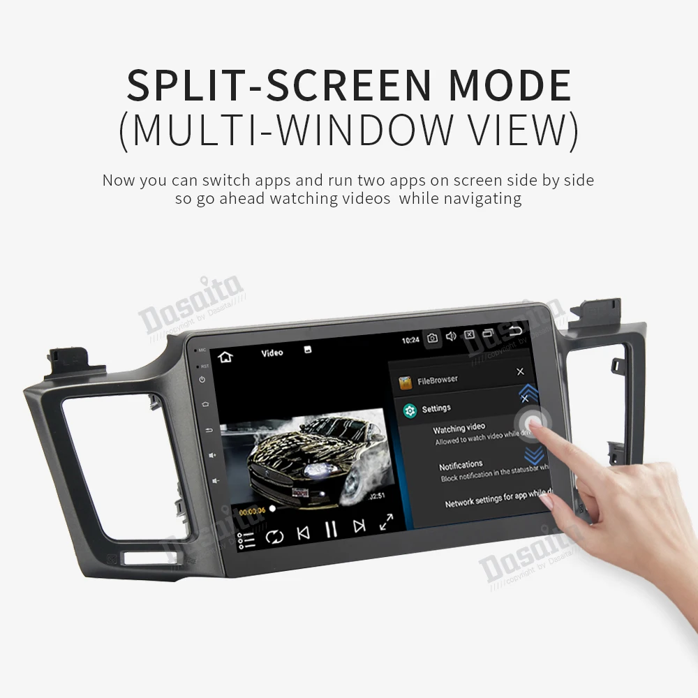 10," HD цифровой экран Встроенный gps Android 9,0 32 ГБ rom Восьмиядерный для Toyota RAV4 с автомобильным мультимедийным плеером