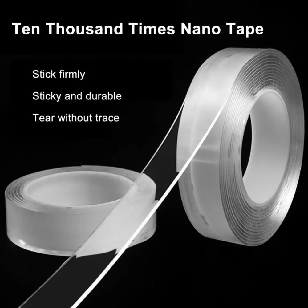 1/2/3/5m более Nanos магии двойной скотч Двухсторонняя клейкая лента Не оставляющий