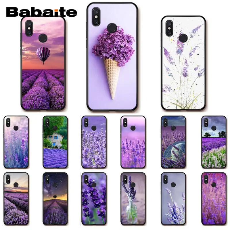 Простой чехол Babaite для телефона с фиолетовыми цветами лаванды Xiaomi mi5 6 A1 A2 Lite Mi9 9SE
