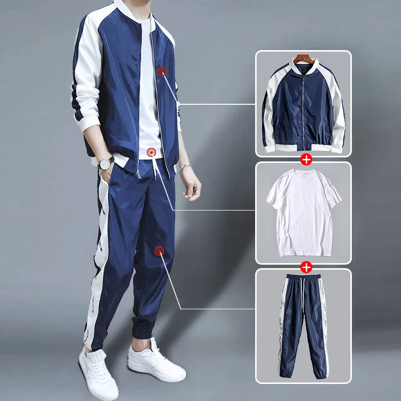 Zogaa 2019 новый осенний мужской спортивный костюм корейский Повседневный комплект