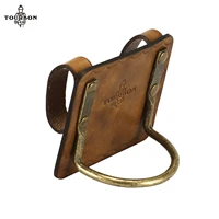 tourbon genuine leather heavy duty steel loop axe hatchet hammer holder slot tool holster for belt 5cm