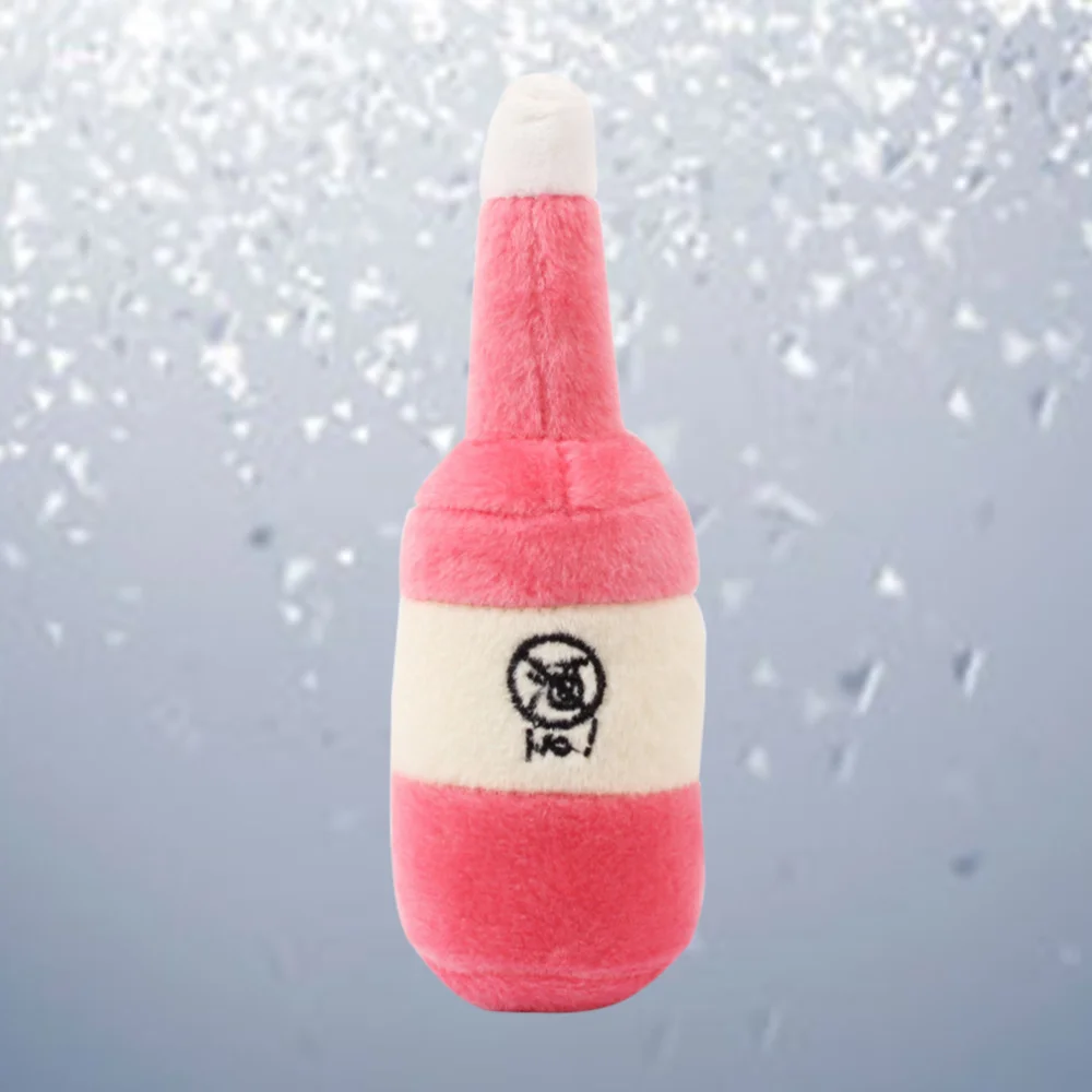 Dog Chew Toy Sound Plush Pet Puppy Toys Squeaky Bottle Shape Soft Pets Bite Chewing (Red) | Дом и сад