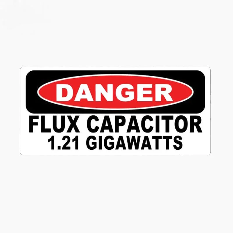 

15.7CMX7CM Amusing DANGER FLUX CAPACITOR 1.21 GIGAWATTS Reflective Car Sticker