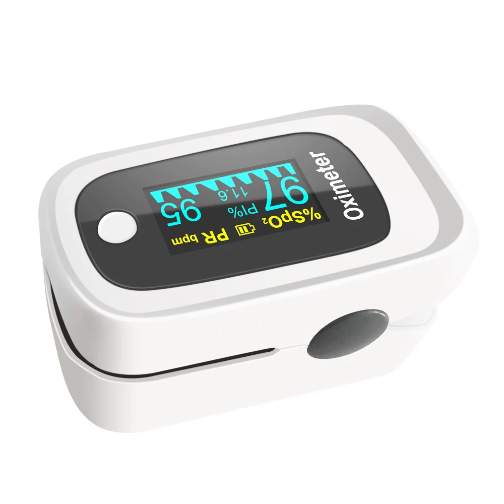 White OLED Finger Pulse Oximeter 4 Parameter SPO2 PR PI ODI 8 Hour Sleep Monitoring Curve Heart Rate Monitor |