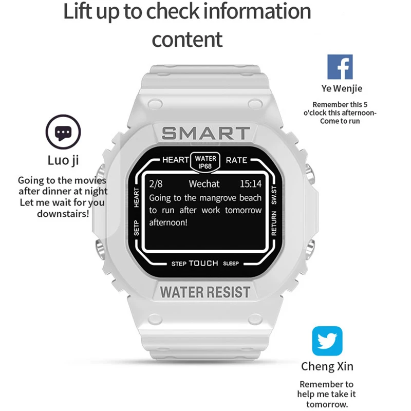 Смарт-часы K16 IP68 Водонепроницаемые многоцветные спортивные Шагомер