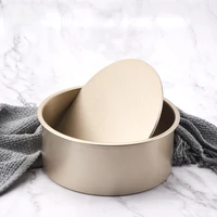 cake pan with removable bottom 6 8 inch golden non stick carbon steel round shape baking pan for kicthen