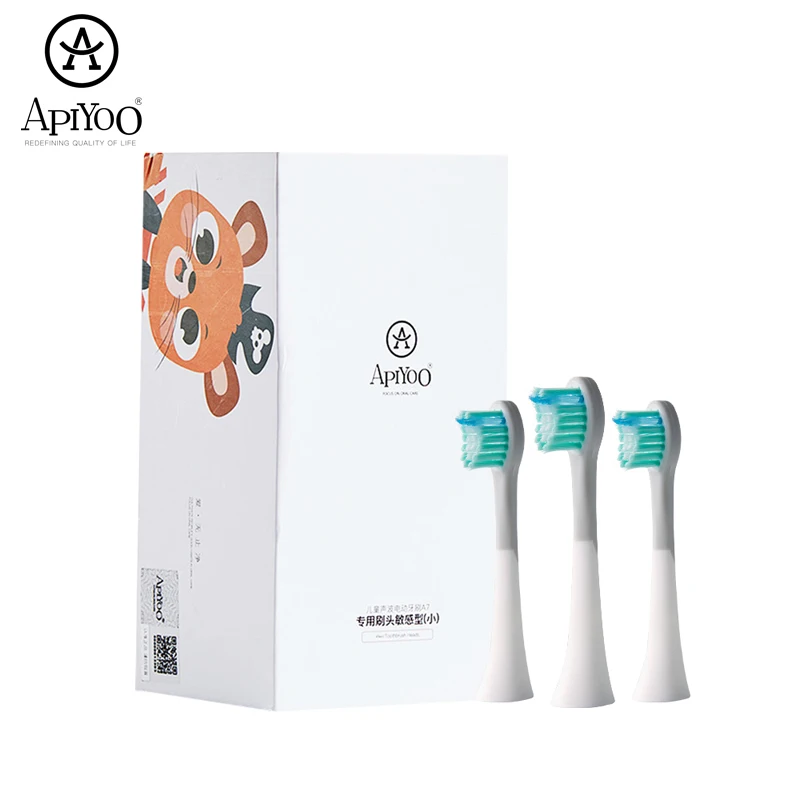 Электрическая зубная щетка Apiyoo для детей оригинальная сменная насадка щетки DuPont