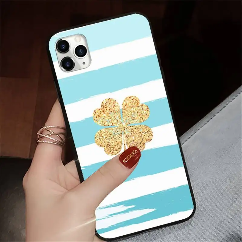 

Four leaf clover Phone Case for iPhone 11 12 pro XS MAX 8 7 6 6S Plus X 5S SE 2020 XR