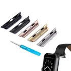 Адаптер для Apple Watch Band 44 мм 40 мм 42 мм38 мм, соединитель из нержавеющей стали для ремешка Apple Watch series 3 4 5 6, аксессуары, 2 шт.