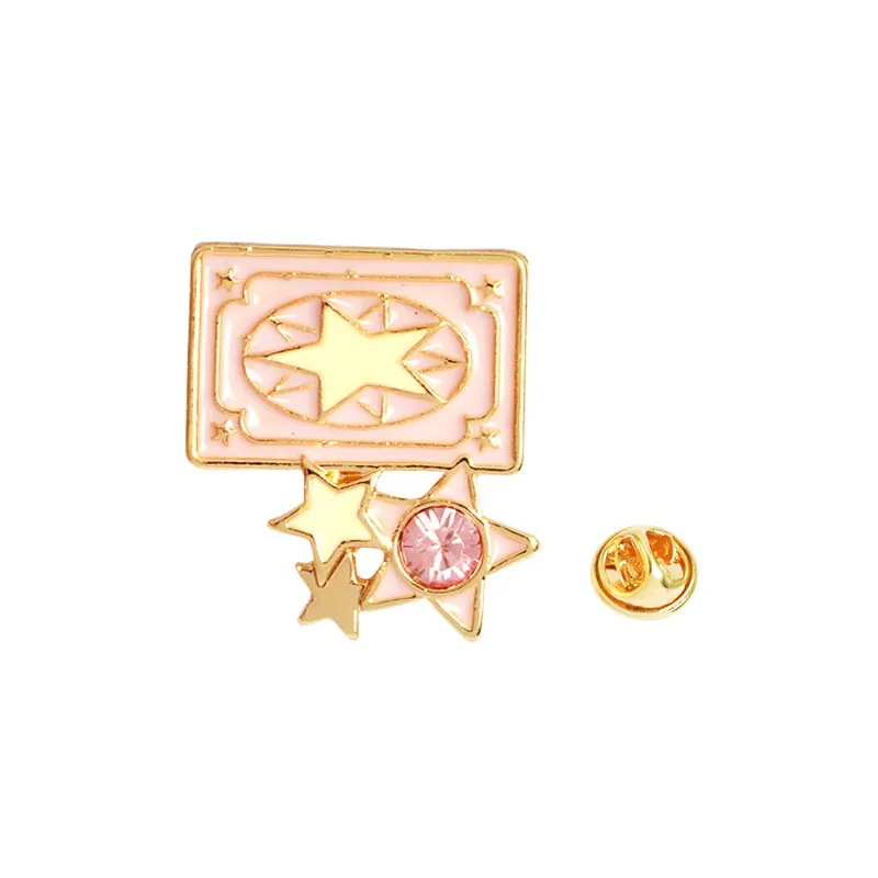 

Cute Girly Cherry Brooches Blossom Diamond Bird Magic Wand Brooch Lapel Pin Accessories for Jewelry Kids Friends