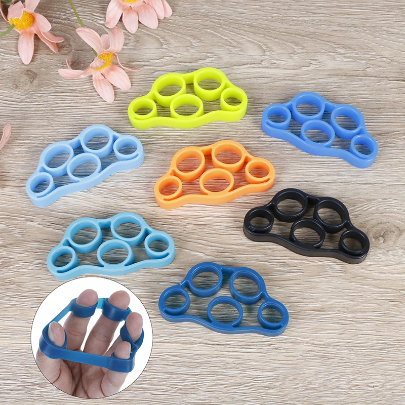 

1Pcs Silicone Finger Gripper Strength Trainer Resistance Band Hand Grip Wrist Yoga Stretcher Finger Expander Exercise