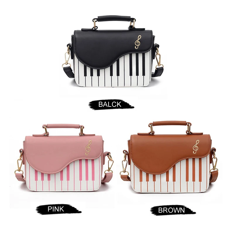 Cute Piano Luxury Designer Shoulder Bag Trendy Fahion Handbags Women Crossbody Bags Ladies Square Top-handle Sling Shoulder Bag