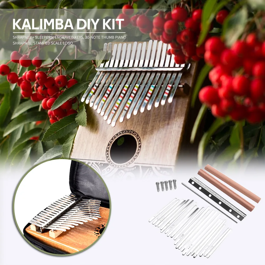 20 Ключи калимба DIY Запчасти для авто с ключами мост Винты Набор музыкальных
