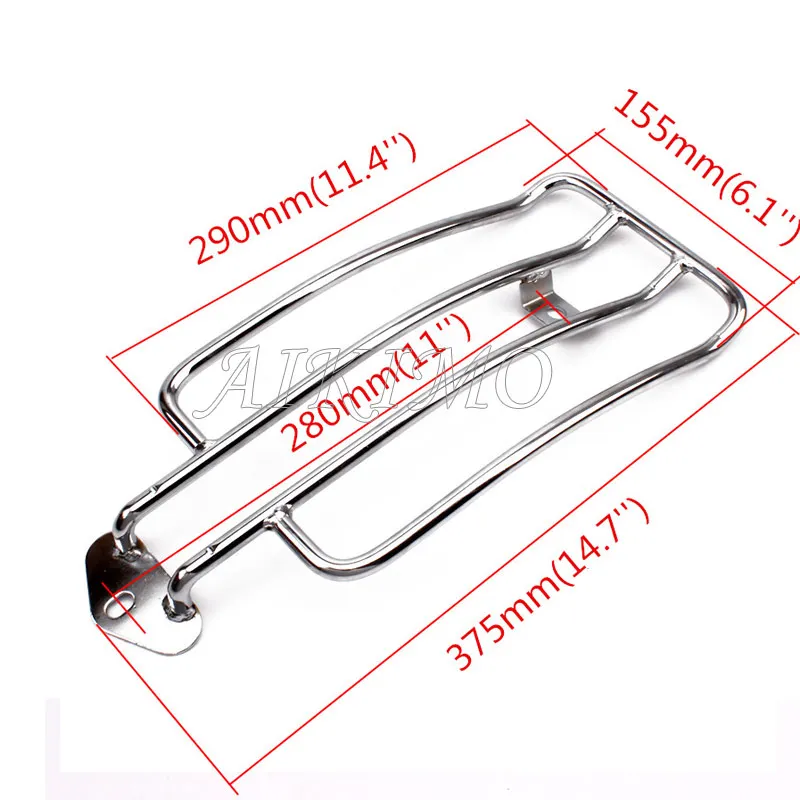 Motorcycle Luggage Carrier Support Shelf Frame Rack With Stock Chrome Steel Painted Solo Seat Fit For Harley Sportster XL 85-03 |