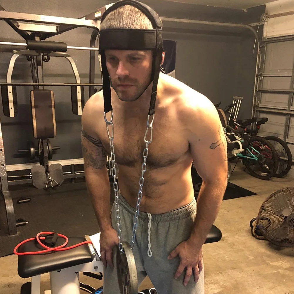 

New Head Harness Neck Muscles Builder Belt Weight Lifting Gym Head Chain Trainer XD88