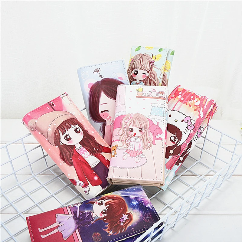 Милый кошелек для монет девочек модные женские кошельки небольшой клатч длинные мешочки денег Сумки карты ID