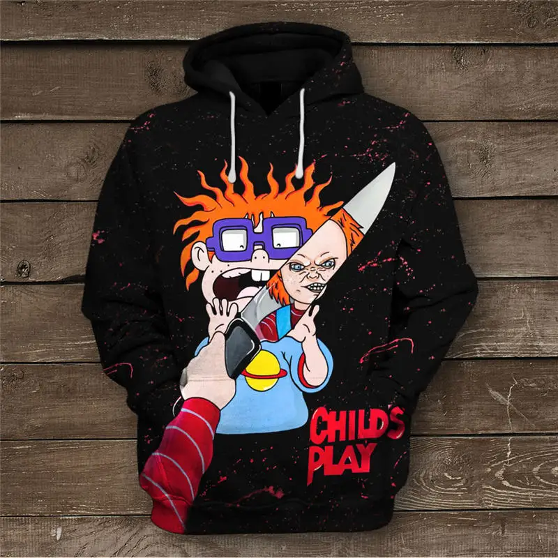

2019 Hot New Sweatshirt Customize Movie Chucky 3D Printing Hoodies Fashion Hooded Pullovers Tops Men's Clothing Drop Shipping