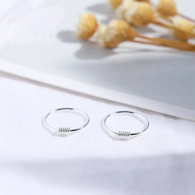 Funmor Спиральные серьги 925 пробы серебряные ювелирные изделия для женщин и девочек