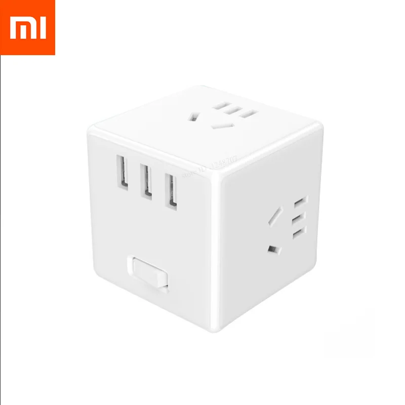 Новейший Xiaomi Cube Hub беспроводной конвертер дизайн полосы 3USB разъем PD быстрое зарядное устройство плагин питания Электрическая буксировочная плата
