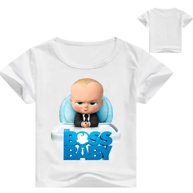 DLF От 2 до 16 лет модная Boss Baby (Я люблю свою семью) Детские футболки для девочек милая верхняя одежда с