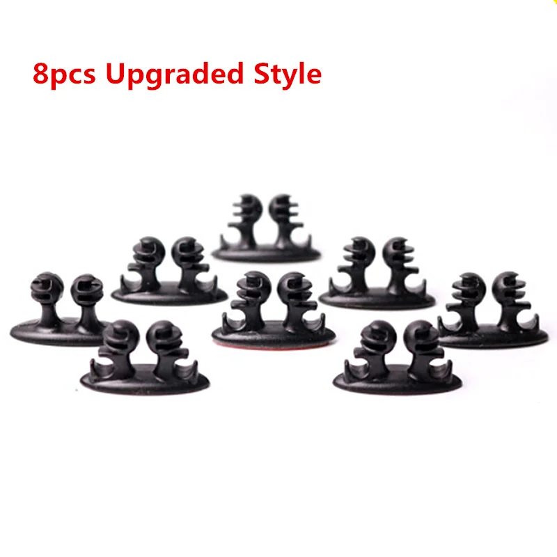 8pcs New style 8 шт. мини клейкая Автомобильная зарядная линия зажим для наушников/USB кабель автомобильный зажим автомобильные аксессуары для интерьера - Название цвета: 8pcs New style