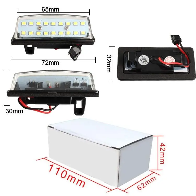Светильник свет для номерного знака 18 светодиодов 2 шт. подходит Nissan Teana Maxima |
